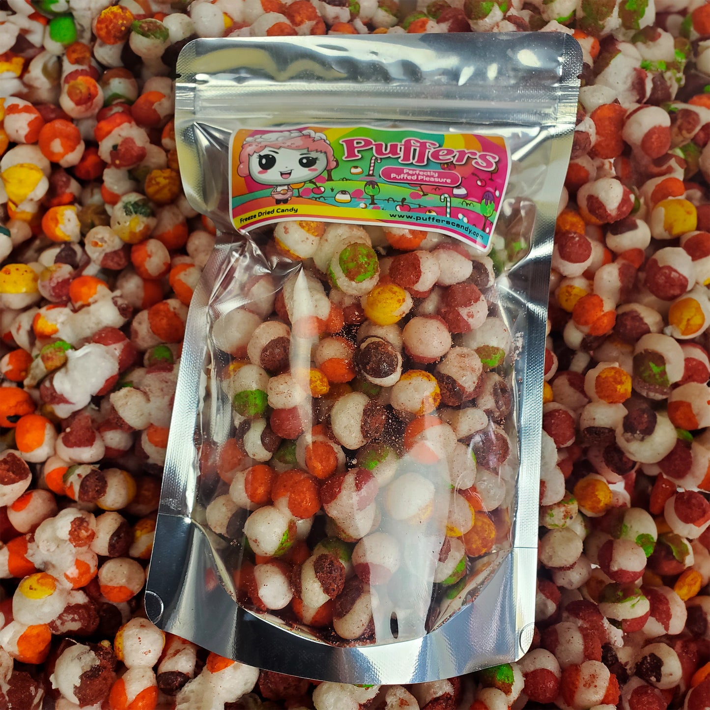 Puffed Chamoy Frittles - Freeze Dried Chamoy Skittles